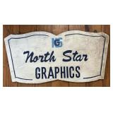 (F) Handmade North Star Graphics Wooden Sign