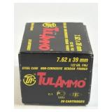 (SC) Full Box Tul Ammo 7.62 X 39 Steel Case FMJ