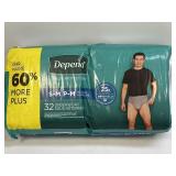 (B) Depend Underwear 32Count S-M-P-M Unopened