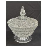 (B) VINTAGE ANCHOR HOCKING CRYSTAL GLASS LARGE