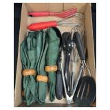 (C) Assorted Kitchens Utensils and Cloth Napkins