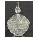 (B) Vintage Footed Lead Crystal Candy or Sugar