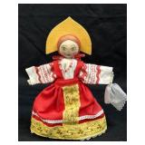 (C) Handcrafted Russian Folklore Doll 7'