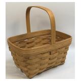 (D) Vintage Longaberger Basket With Fixed Handle