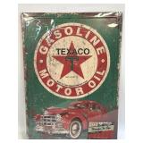 (D) Official Heritage Texaco Embossed Tin Metal