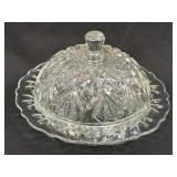 (B) Vintage Anchor Hocking Round Butter Dish