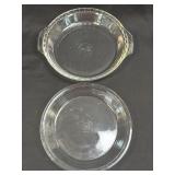 (B) Anchor Hocking and Pyrex Glass Pie Dishes