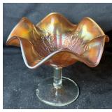 Fenton Marigold Carnival Glass Holly & Berry