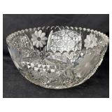 American Brilliant Saw Tooth Edge Bowl 9ï¿½ x