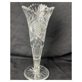 American Brilliant Cut Vase 10ï¿½-Chipped as