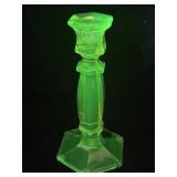 Uranium Glass Candle Holder 7ï¿½