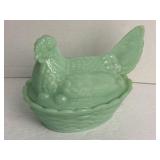 Jadeite Hen on Nest 6ï¿½