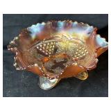 Fenton Glass Marigold Carnival Grape & Cable