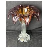 Murano Style Art Glass Vase 9 1/2ï¿½