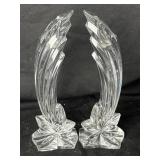Crystal Lenox "Falling Star" Pair 8" Candlestick