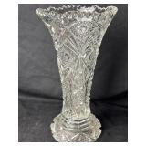 Vintage Pressed Clear Glass Star Pattern Footed