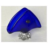 White Cristal Hand Made in Italy Cobalt Napkin