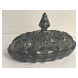 Black Indiana Glass Butter Dish