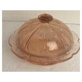Pink Depression Butter Dish