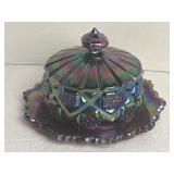 Westmoreland Carnival Glass Butter Dish