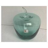 Blenko Blown Art Glass Emerald Green Apple 5ï¿½