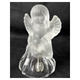 Vintage Lead Crystal Frosted and Clear Glass