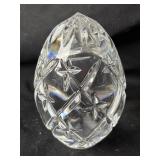 Beautiful Cut Crystal Starburst Paperweight Egg