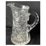 Heavy Cut Crystal Pitcher 8 1/2ï¿½-Does Have Damage