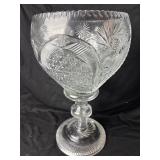 EAPG Crystal Hobstar Centerpiece 15ï¿½ x 9ï¿½