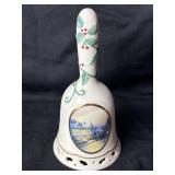 THOMAS KINKADE Porcelain Victorian Christmas Bell