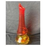 Kanawha Amberina MCM Swirl Pattern swung Glass