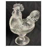 L E Smith Rooster Candy Dish 8 1/2ï¿½