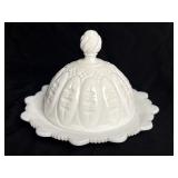 Milk Glass Butter Dish