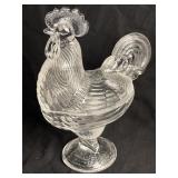 L E Smith Rooster Candy Dish 8 1/2ï¿½
