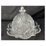 Imperial Glass Vintage Estate Hobstar Covered