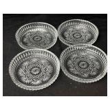 Crystal Clear Essex Coasters Set Of 4 3 1/2ï¿½