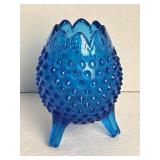 Fenton Colonial Blue Hobnail Art Glass Vase 5ï¿½
