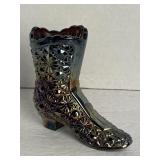 Vintage Fenton Carnival Glass Buttons & Bows Boot