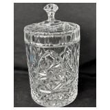 St George Crystal Large Biscuit Barrel and Lid 10