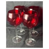 Set of 4 Ruby Red Stems