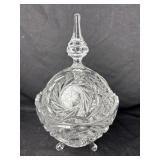10ï¿½ Crystal Etched Candy Dish