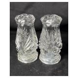 Elegant Crystal Salt & Pepper Shakers