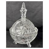 Czech Bohemi Pinwheel star of david Cut Glass