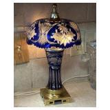 Cobalt Blue Dresden by Peck Lamp 17ï¿½-Works