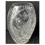 Hand Cut Lead Crystal Vase Lauzitser Germany