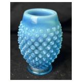 Fenton Hobnail Blue Opalescent Vase 3 1/2ï¿½