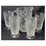 Whitehall Pitcher & 4 Glasses