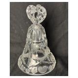 Genuine Lead Crystal Hand Cut Clear Glass Bell -