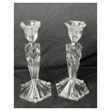 2 Crystal Candle Holders 9ï¿½