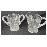 EAPG Inverted Thistle Creamer & Sugar